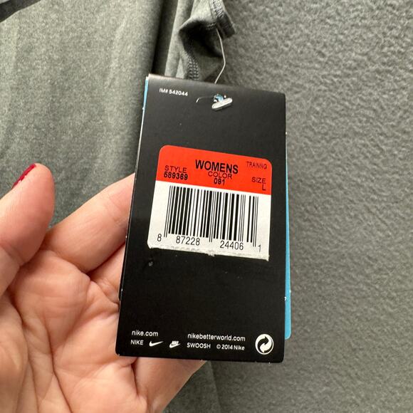 Nike Pro Tank Top Womens Large Gray Dri Fit Competition Base Layer NEW - Picture 5 of 11